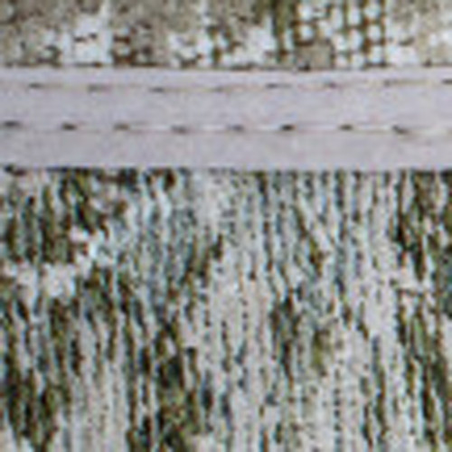 7' X 9' Green Beige And White Abstract Washable Area Rug With UV Protection