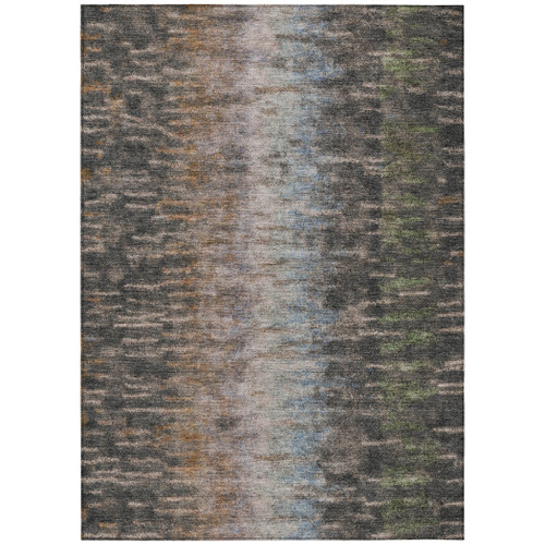 8' X 10' Granite Gray Brown And Gray Abstract Washable Indoor Outdoor Area Rug