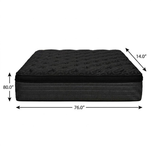 14" Copper Infused King Gel Memory Foam Plush Euro Top Hybrid Mattress