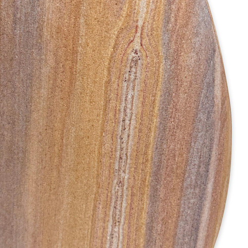 12" Taupe Stoneware Oval Table Vase