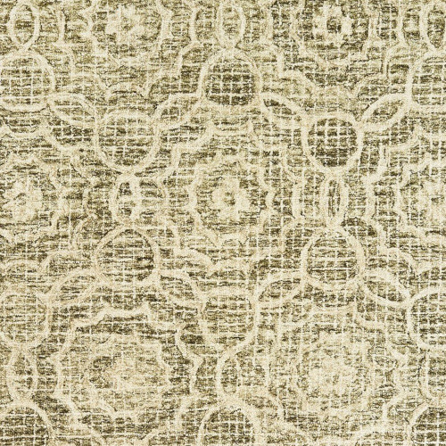 10' X 13' Green And Ivory Wool Geometric Hand Tufted Area Rug