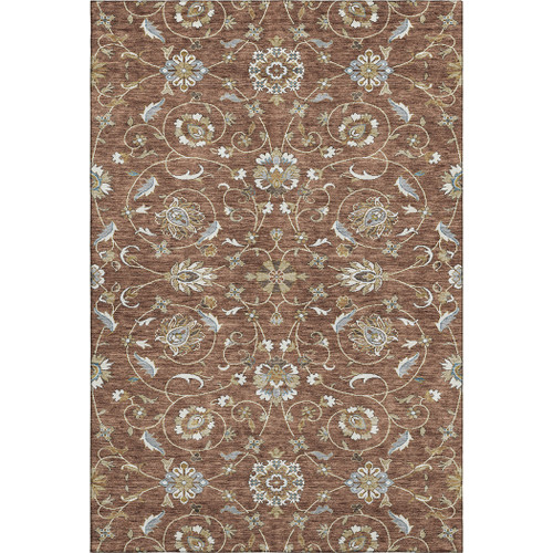 9' X 12' Rust Gray And Ivory Moroccan Washable Area Rug With UV Protection