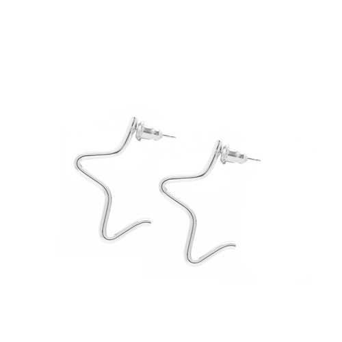 1/2 Star Earrings