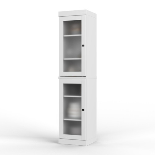 72" White Solid Wood Two Door Pantry Or Storage Closet