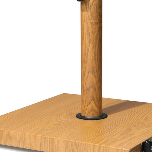 Light Brown Market Umbrella Steel In Ground Adjustable Umbrella Base With Wheels