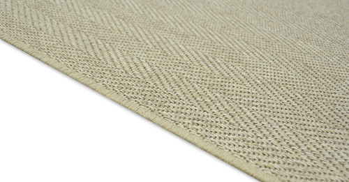 12' X 15' Beige And Ivory Geometric Indoor Outdoor Area Rug