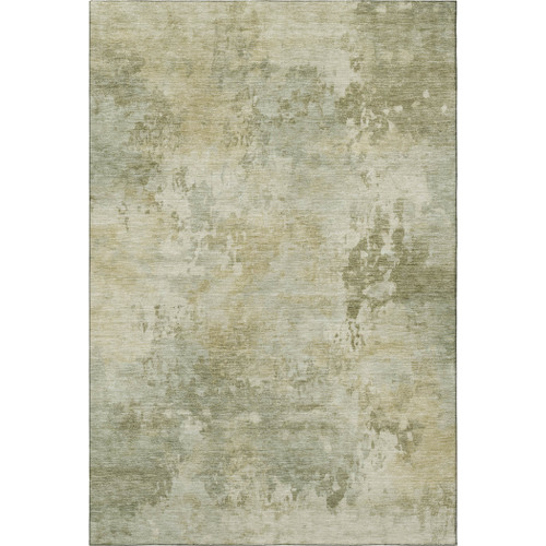 9' X 12' Sage And Beige Abstract Washable Area Rug With UV Protection