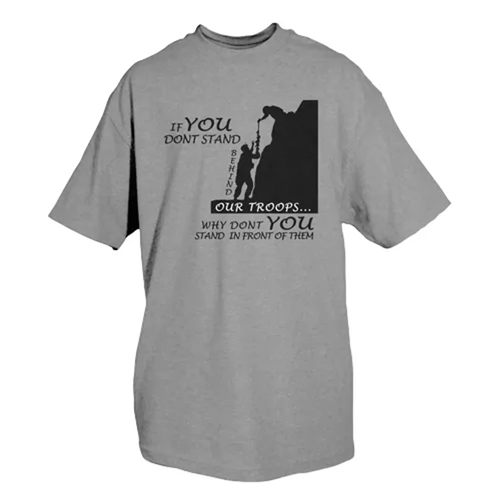 Our Troops T-Shirt Grey