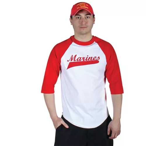 Marines 3/4 Sleeve T-Shirt Red