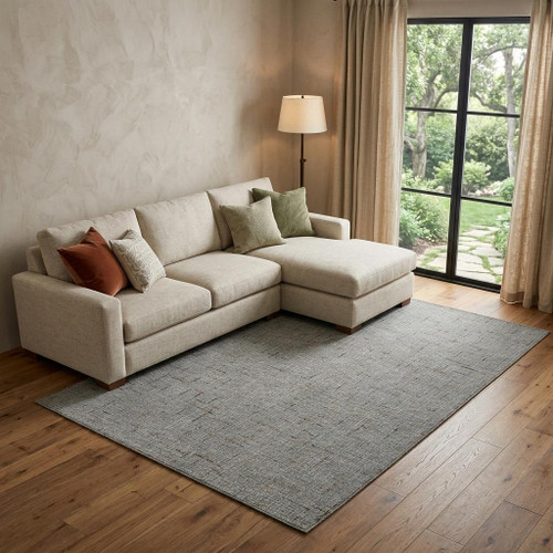 9' X 12' Gray Brown Beige And Ivory Wool Checkered Hand Tufted Area Rug