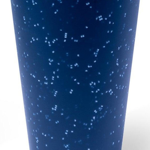 Set of Four Dark Blue And White Silicone Straight Shape Stemless Pint Glass