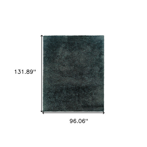 8' X 11' Charcoal Shag Hand Tufted Area Rug