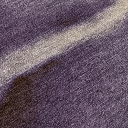 5' X 8' Plum Wheat And Ivory Abstract Washable Indoor Outdoor Area Rug