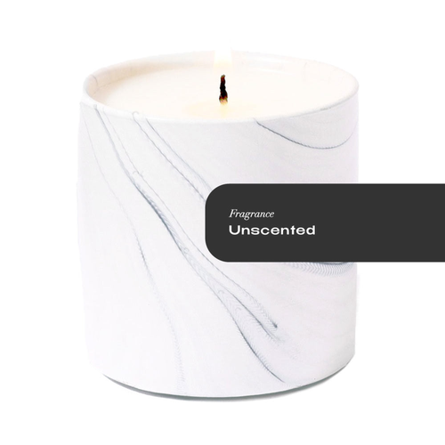 Unscented White Marble Candle 