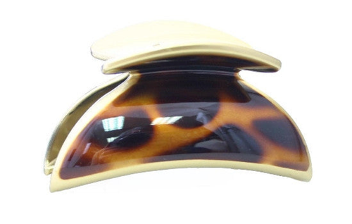 Tortoise Shell & Gold Large Euro Hair Claw