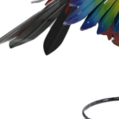 17" Red And Blue Metal Birds Garden Accents Accessories