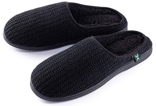 Roxoni Men's Wool Slip-On Comfortable Knit House Slipper
