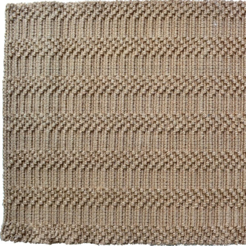 5' X 7' Natural Jute Abstract Hand Woven Area Rug