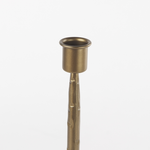 12" Gold Metal Floor Taper Candlestick