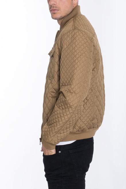 DIAMOND STITCH BOMBER
