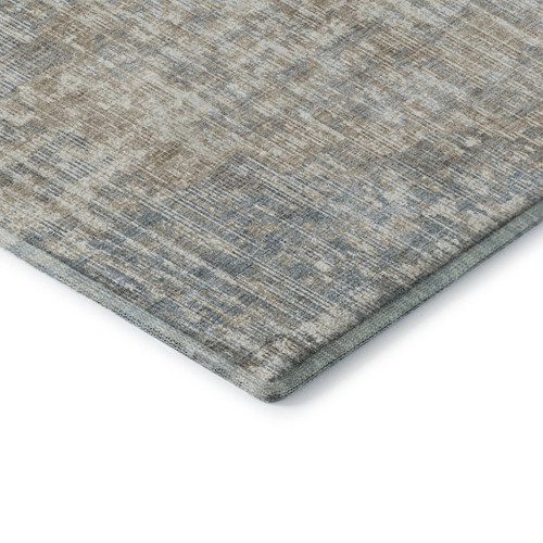 9' X 12' Beige And Gray Geometric Washable Area Rug With UV Protection