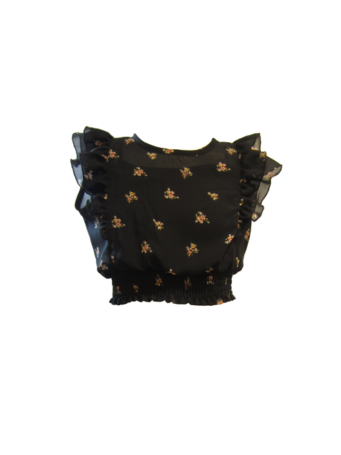 Midnight Flowers Top