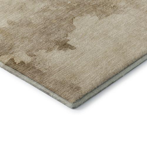 9' X 12' Gold And Beige Abstract Washable Area Rug With UV Protection