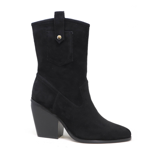 Yoki Womens mid calf pocket cowboy Western Boots