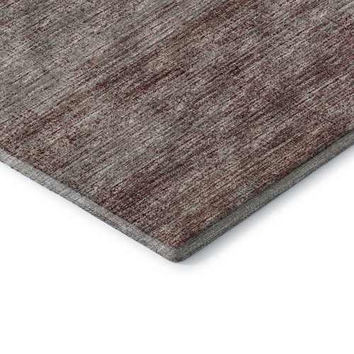 8' X 10' Burgundy And Gray Abstract Washable Indoor Outdoor Area Rug
