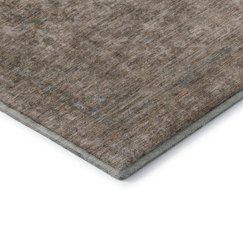 10' X 14' Brown And Beige Oriental Washable Area Rug With UV Protection
