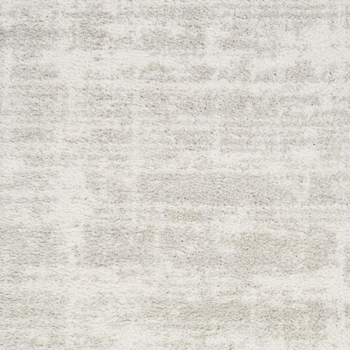4' X 6' Gray Abstract Shag Power Loom Worn Faded Area Rug