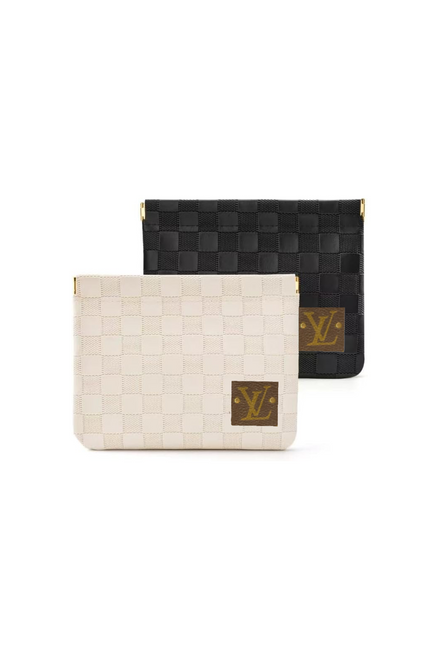 Set of 2 Upcycled Vegan Leather Pouch