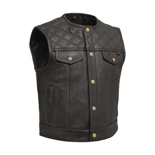 Shell Shock Men's Motorcycle Leather Vest