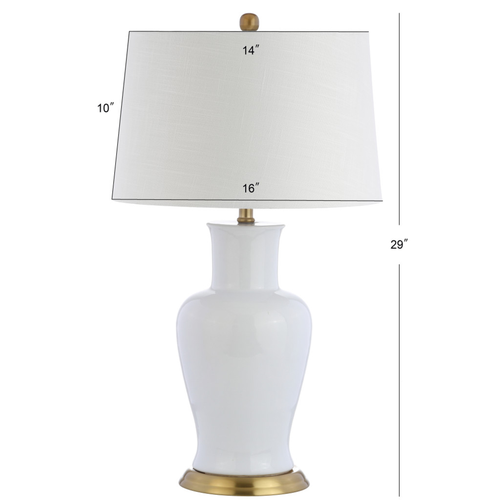 29" Gold Urn Table Lamp With Drum Shade