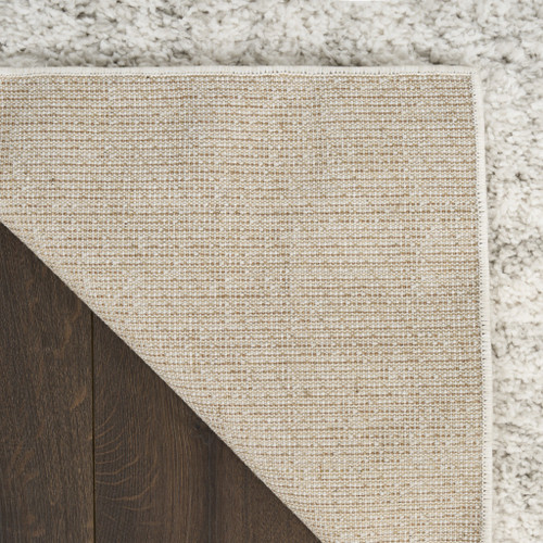 4' X 6' Gray And Ivory Abstract Shag Area Rug