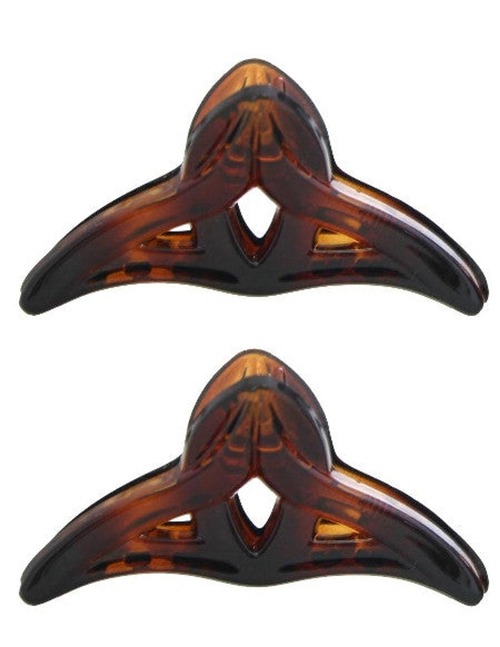 Mini French Fashion Hair Claws in Tortoise Shell (Pair) 