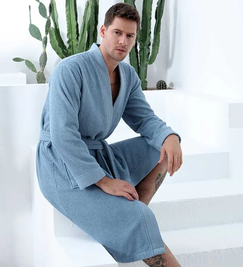 Men's Turkish Cotton Terry Kimono Bathrobe
