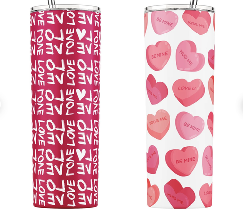 24 oz Stainless Steel Tumbler - Valentine