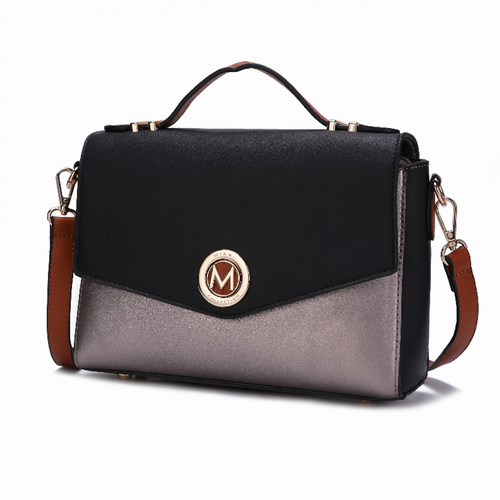 Zayla Color Block Vegan Leather Bag