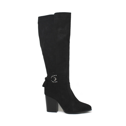 YOKI RANYA Women's Knee High Boot With Bow Around Ankle