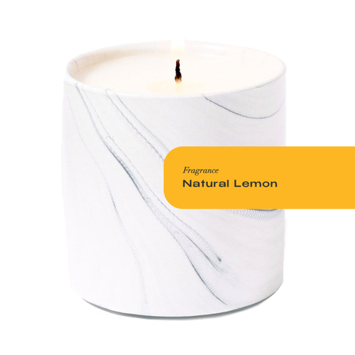 Natural Lemon White Marble Candle 