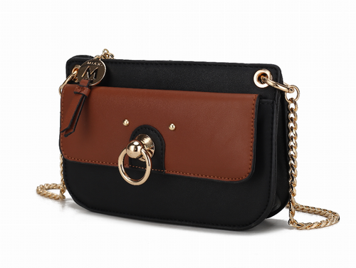 Jill Vegan Leather Women's Color Block Crossbody Bag 