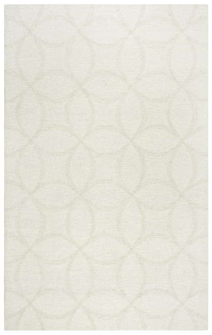9' X 12' Ivory And Beige Wool Geometric Hand Tufted Area Rug