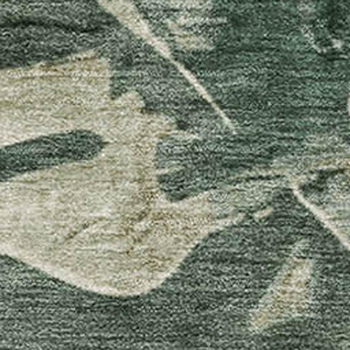 8' X 10' Fern Green And Sage Floral Washable Area Rug With UV Protection