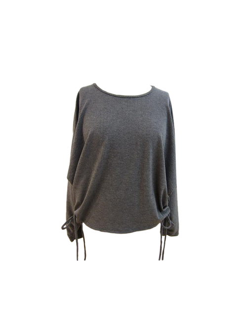 Wildin Zebra Top with ruched drawstring sides