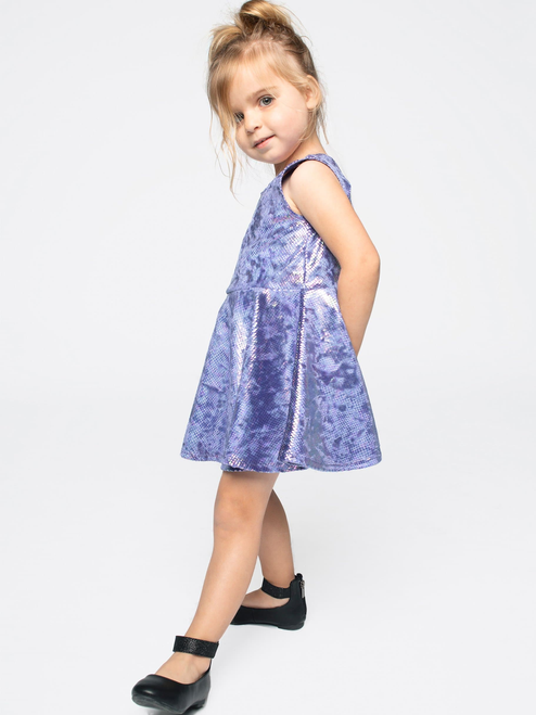 Hologram Snake Skater Skirt Dress