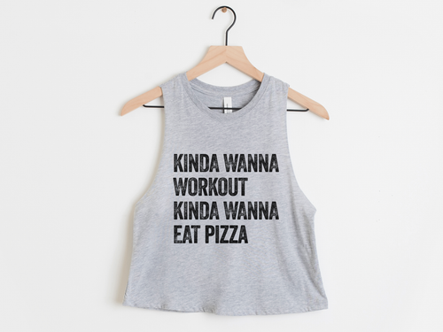 Funny Motivational Workout Crop Top for Women
