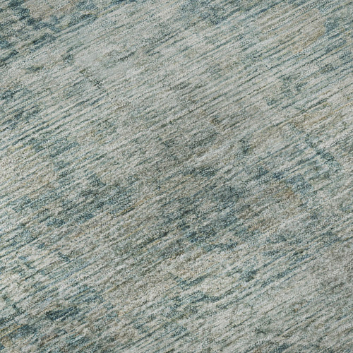 9' X 12' Teal And Beige Oriental Washable Area Rug With UV Protection