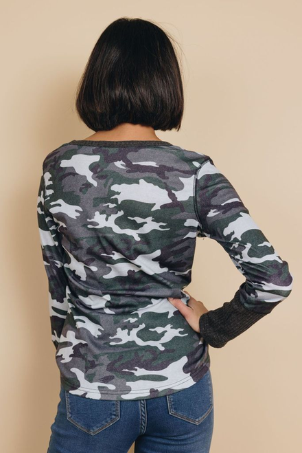 Taelin Printed Long Sleeve Top