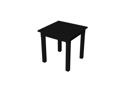 20" Jet Black Solid Wood Square End Table
